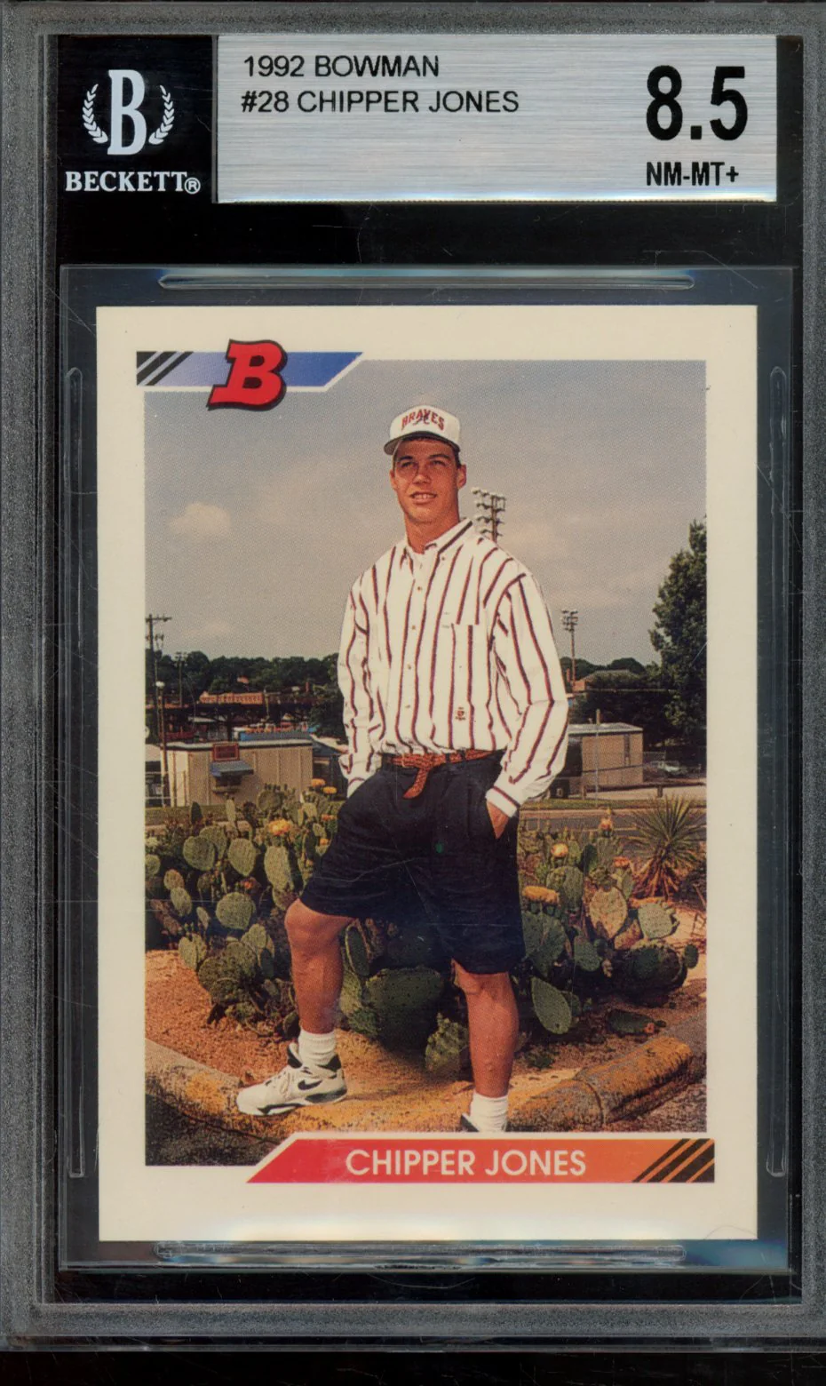 CHIPPER JONES 1992 BOWMAN BGS 8.5
