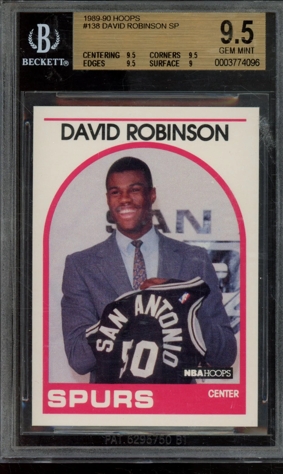 DAVID ROBINSON SP 1989-90 HOOPS BGS 9.5