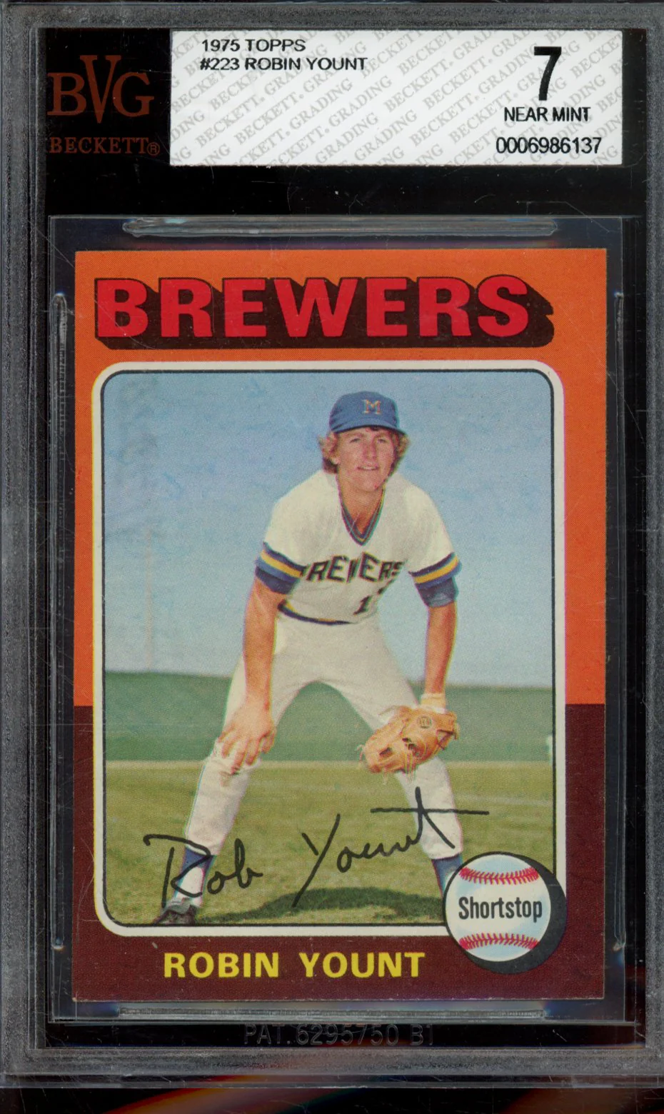 ROBIN YOUNT 1975 TOPPS BGS 7