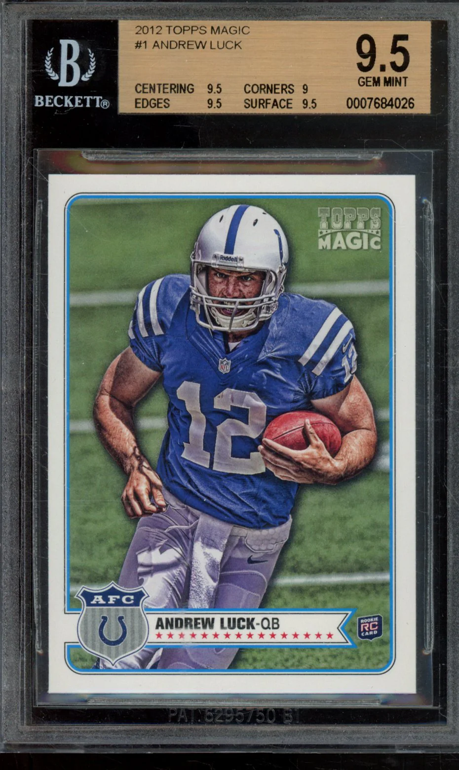 ANDREW LUCK RC 2012 TOPPS MAGIC BGS 9.5