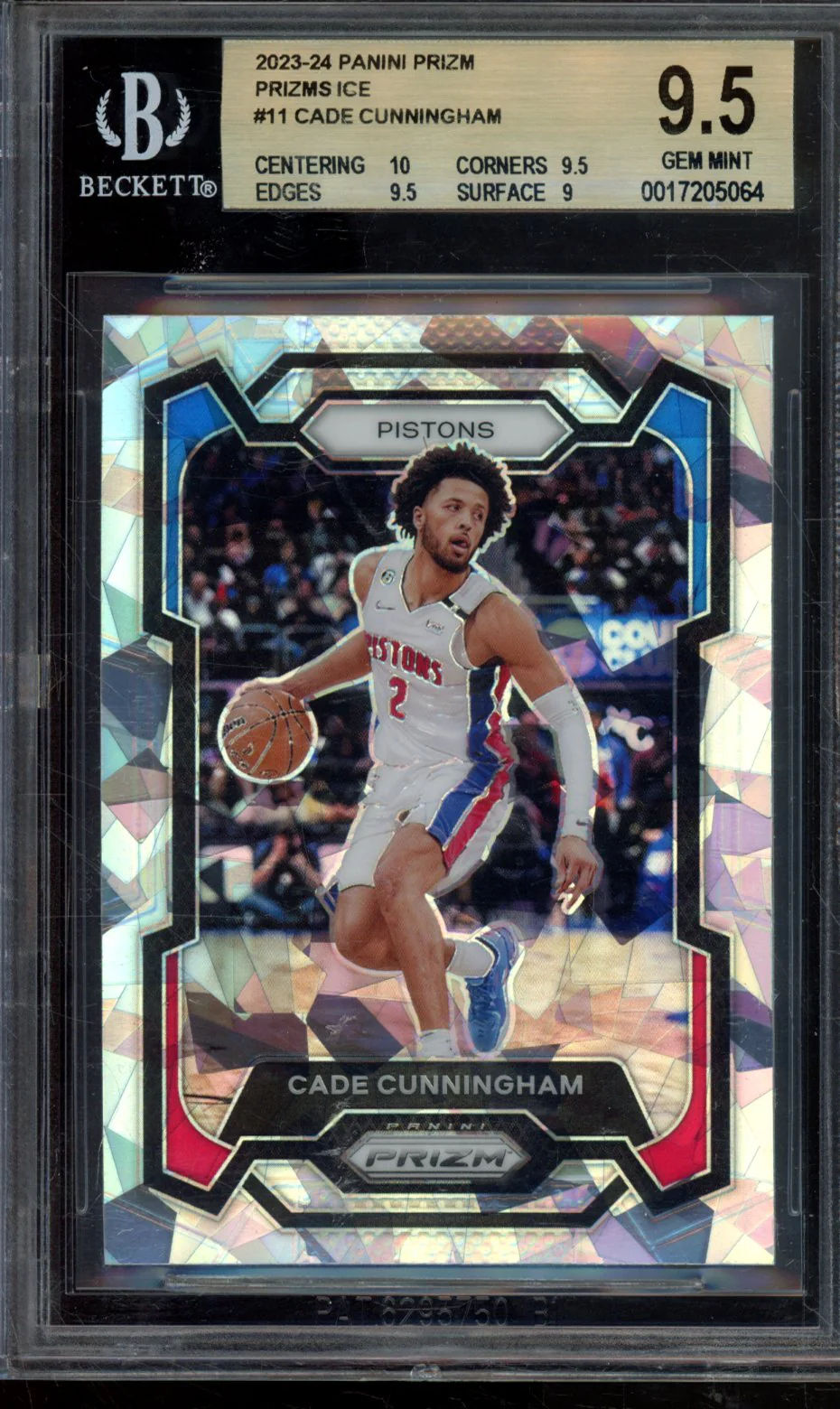 CADE CUNNINGHAM 2023-24 PANINI PRIZM PRIZMS ICE BGS 9.5