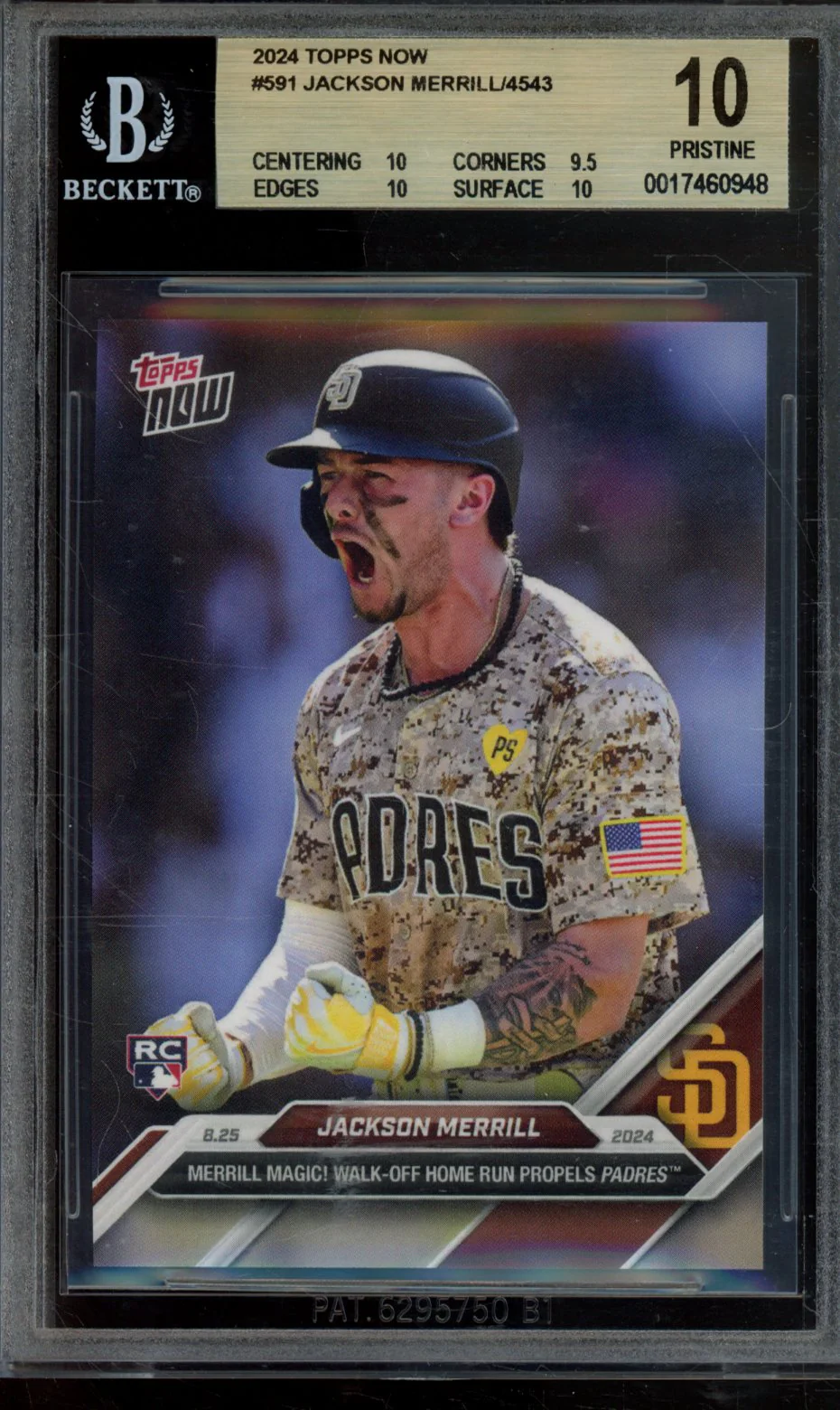 JACKSON MERRILL/4543* 2024 TOPPS NOW BGS 10