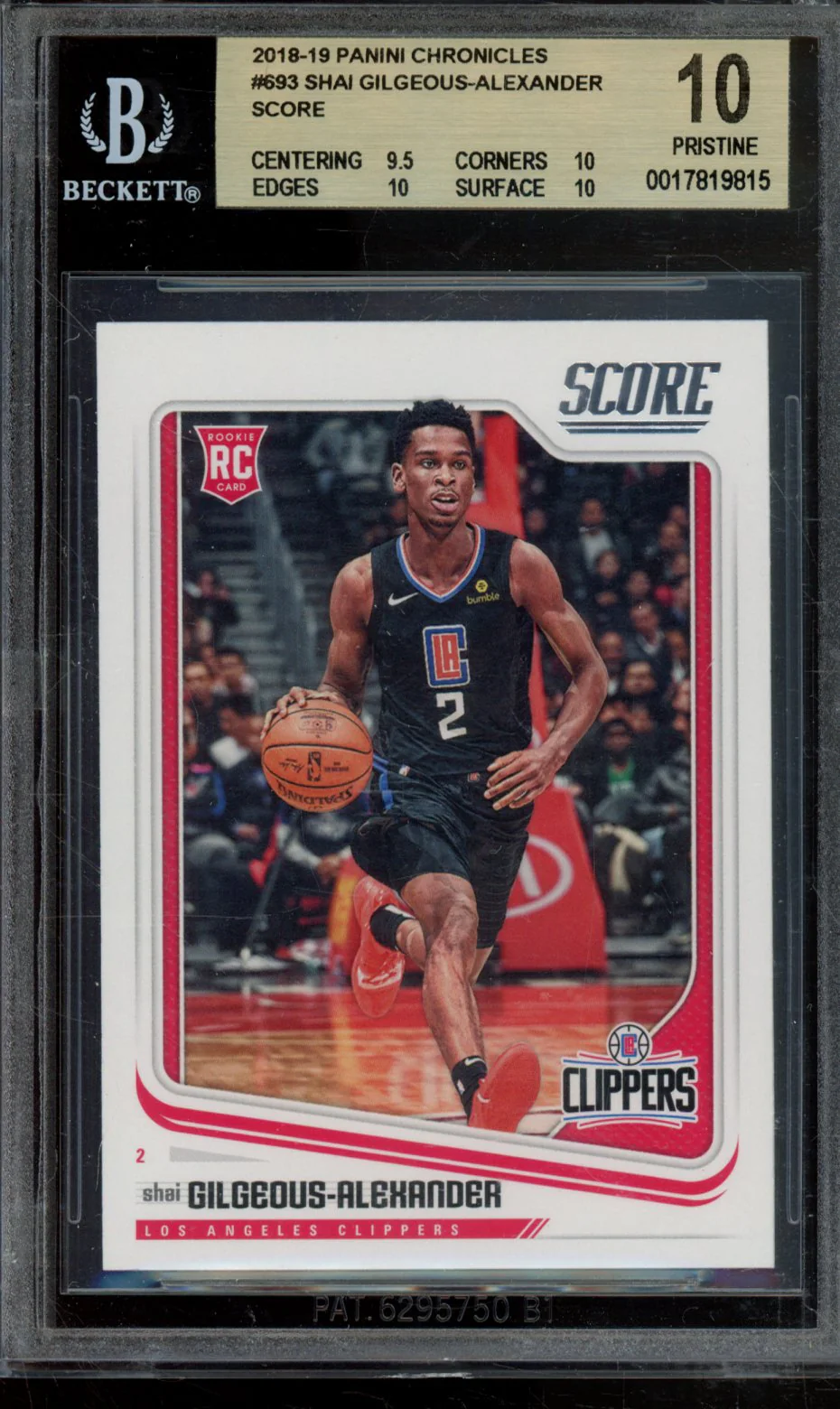 SHAI GILGEOUS-ALEXANDER/SCORE 2018-19 PANINI CHRONICLES BGS 10