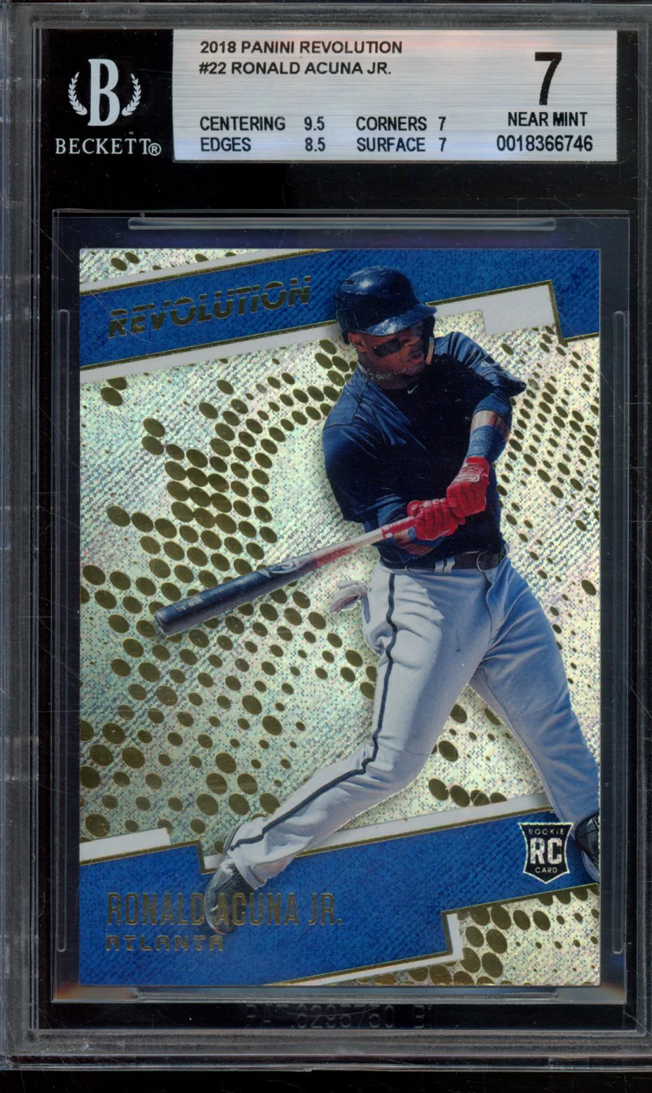 RONALD ACUNA JR. RC 2018 PANINI REVOLUTION BGS 7