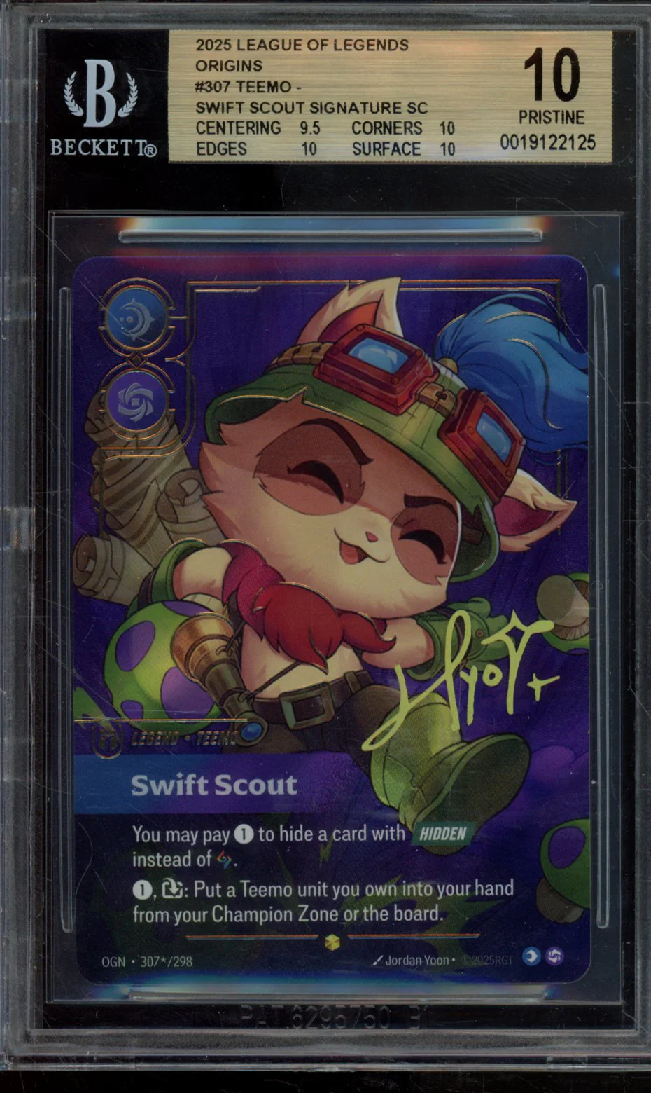 TEEMO - SWIFT SCOUT SIGNATURE SC 2025 RIFTBOUND: LEAGUE OF LEGENDS TCG ORIGINS BGS 10