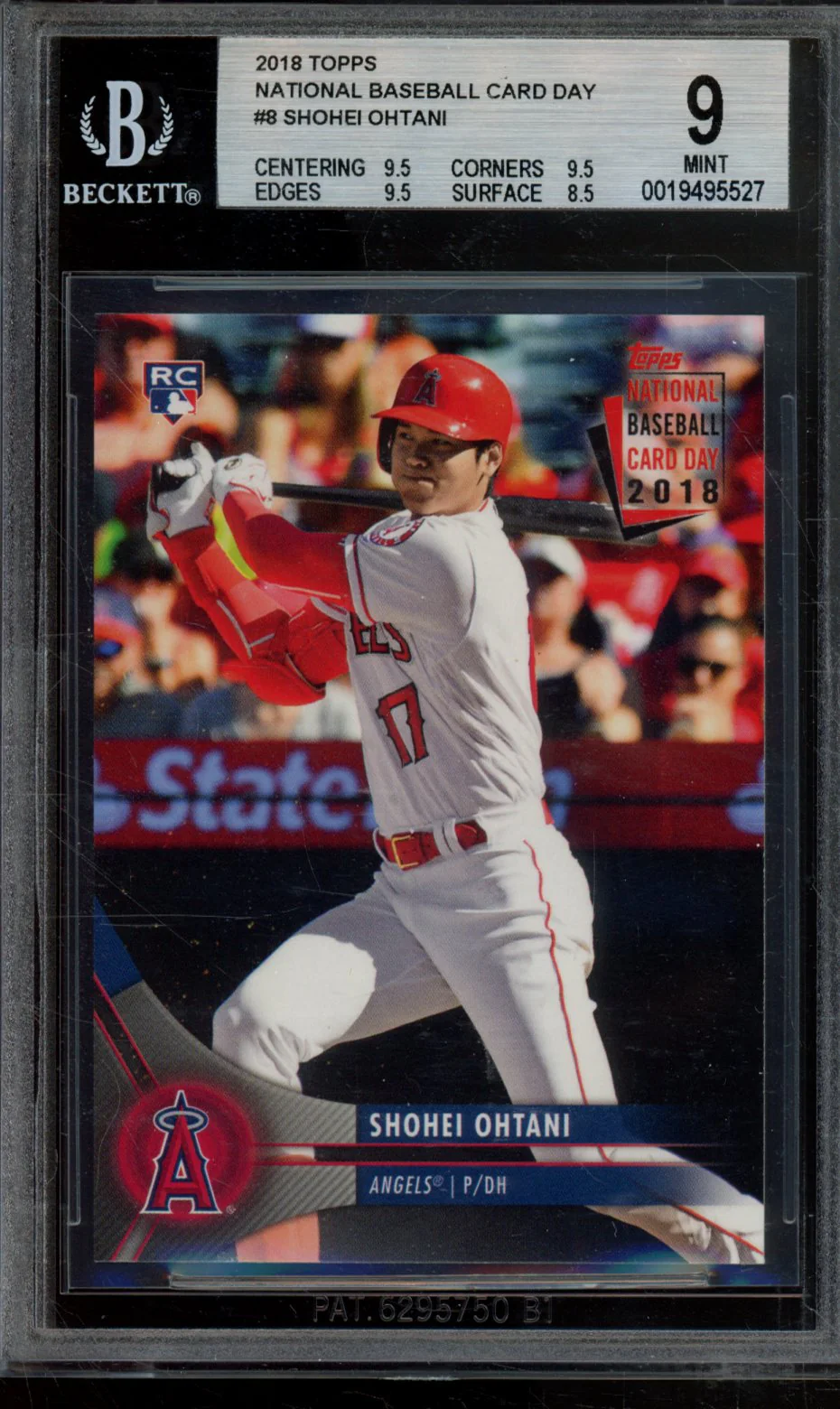 SHOHEI OHTANI 2018 TOPPS NATIONAL BASEBALL CARD DAY BGS 9