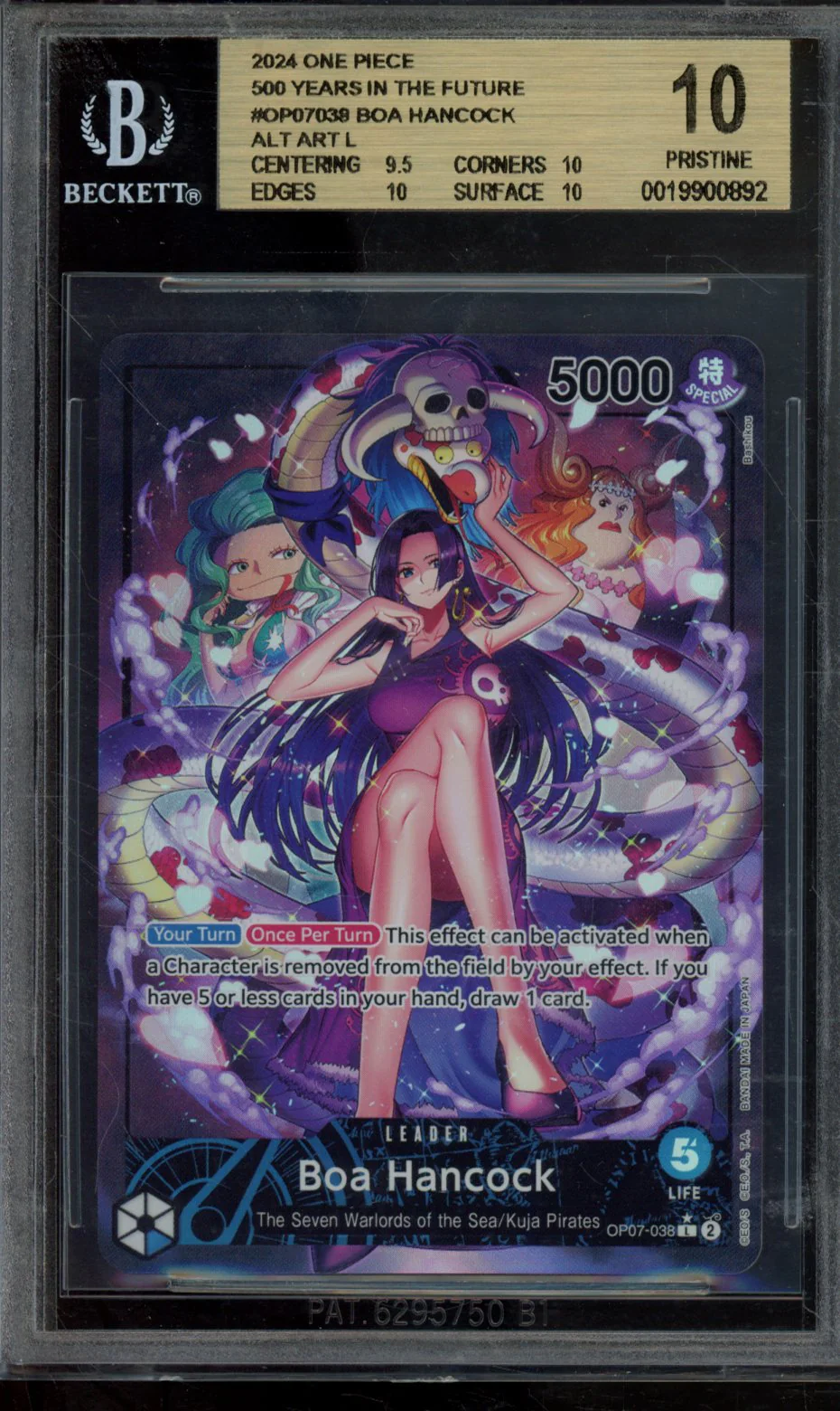 BOA HANCOCK ALT ART L 2024 ONE PIECE CARD GAME 500 YEARS IN THE FUTURE BGS 10