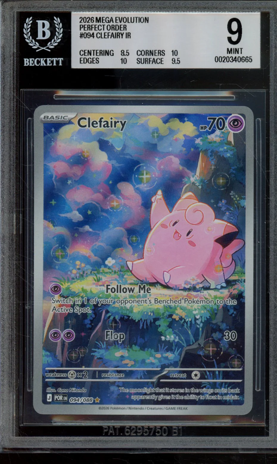 CLEFAIRY IR 2026 POKEMON TCG MEGA EVOLUTION PERFECT ORDER BGS 9