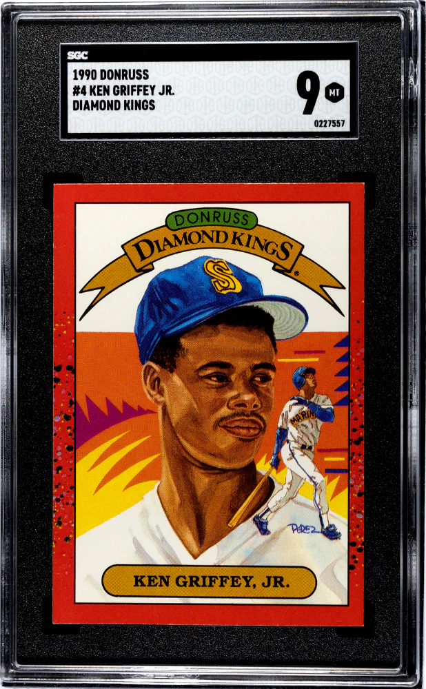 KEN GRIFFEY JR. #4 1990 DONRUSS DIAMOND KINGS SGC 9 MT
