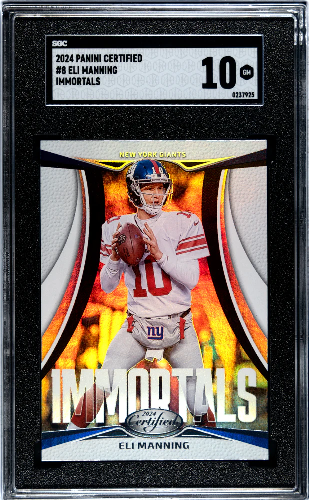 ELI MANNING #8 2024 PANINI CERTIFIED IMMORTALS SGC 10 GEM