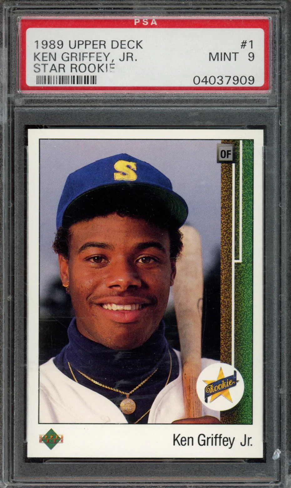 1989 UPPER DECK #1 KEN GRIFFEY JR. STAR ROOKIE PSA 9