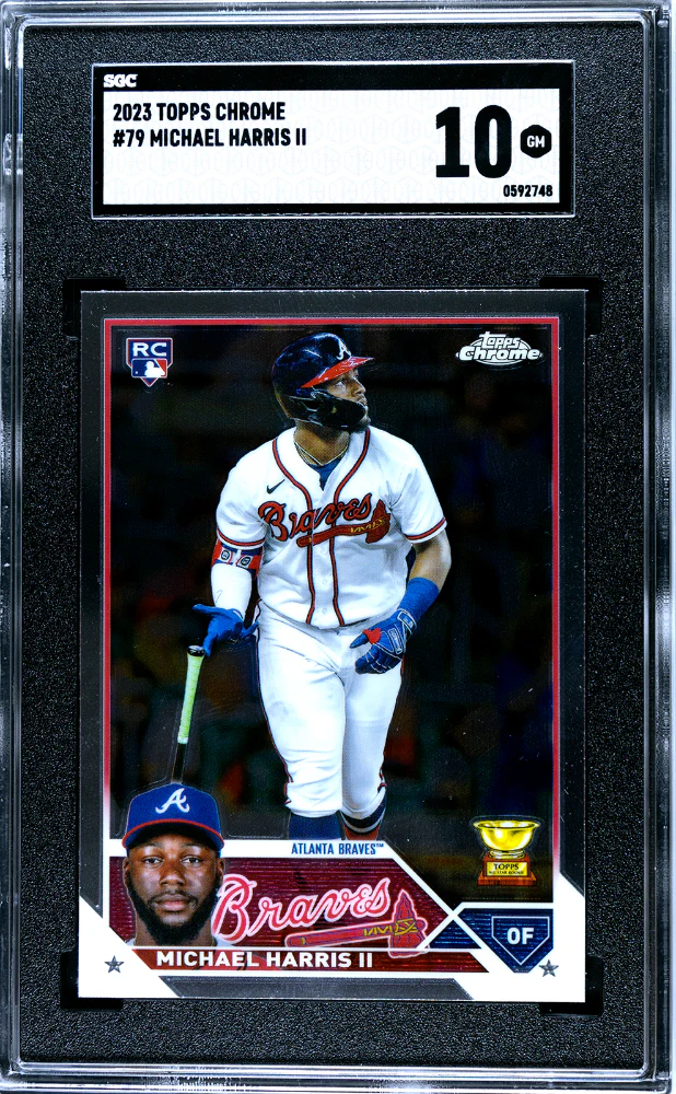 MICHAEL HARRIS II #79 2023 TOPPS CHROME - SGC 10 GEM