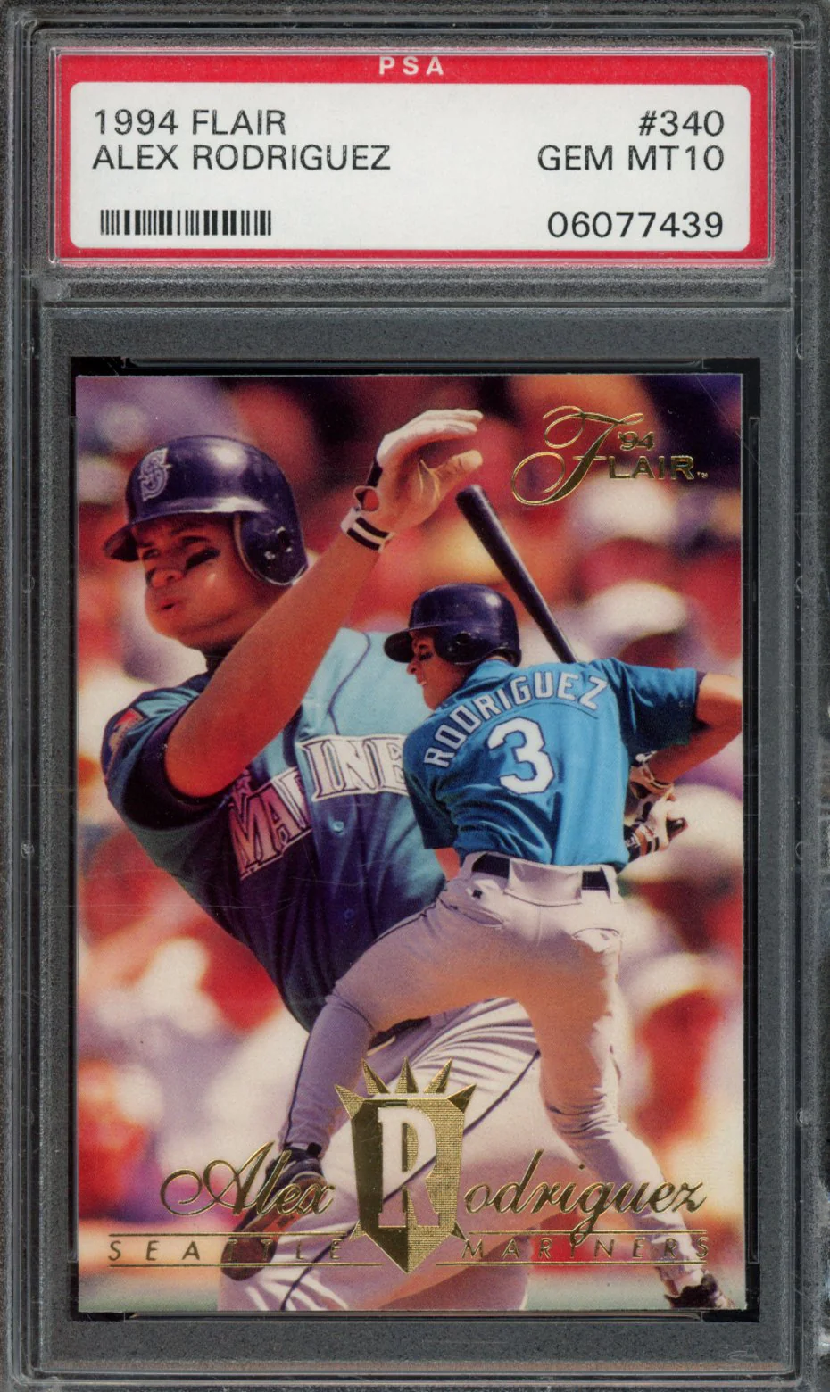 1994 FLAIR #340 ALEX RODRIGUEZ PSA 10