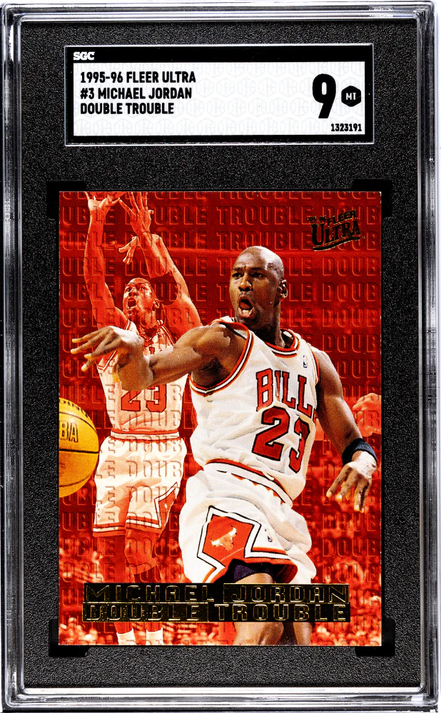 MICHAEL JORDAN #3 1995-96 FLEER ULTRA DOUBLE TROUBLE SGC 9 MT