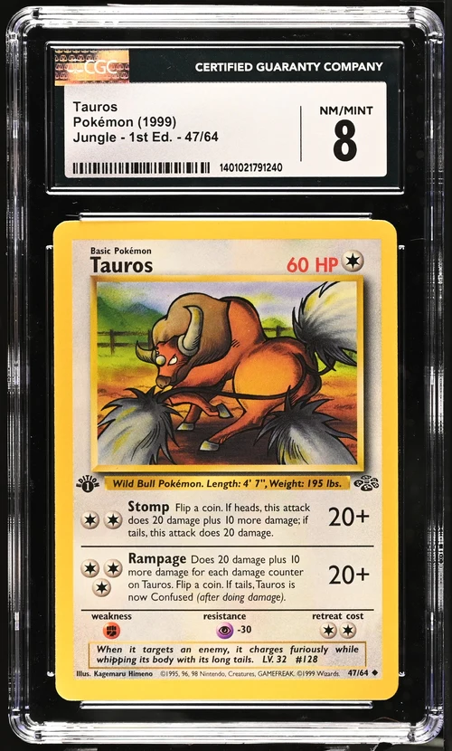 TAUROS JUNGLE - 1ST ED. #47/64 1999 ENGLISH CGC 8