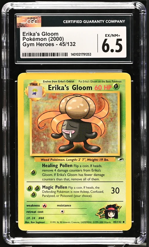 ERIKA'S GLOOM GYM HEROES #45/132 2000 ENGLISH CGC 6.5