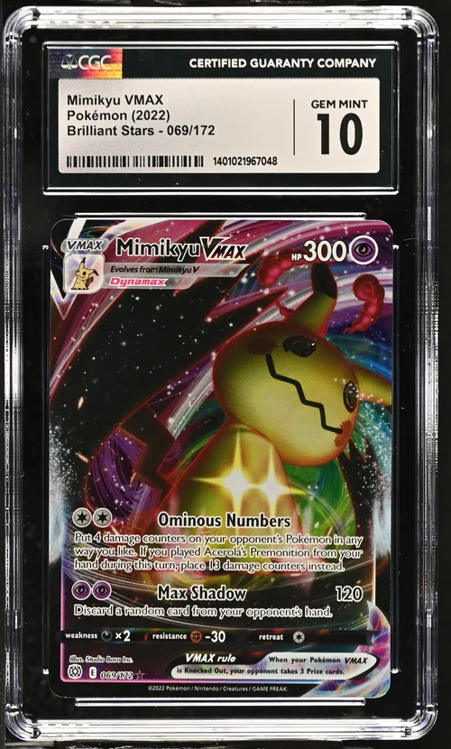 MIMIKYU VMAX BRILLIANT STARS HOLO #069/172 2022 ENGLISH CGC GEM MINT 10