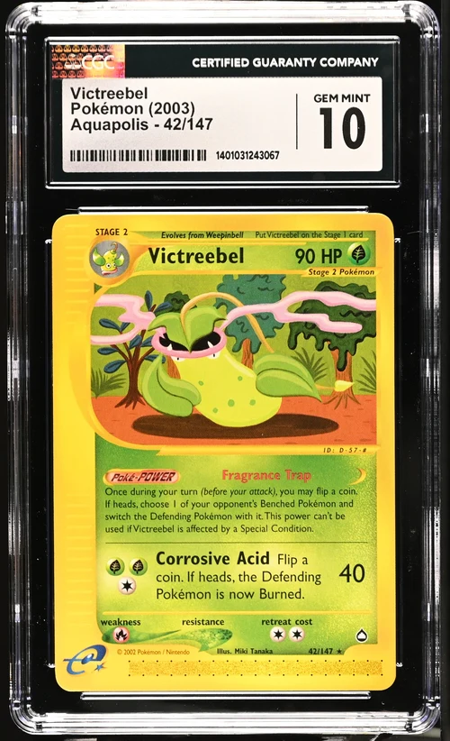 VICTREEBEL AQUAPOLIS #42/147 2003 ENGLISH CGC GEM MINT 10