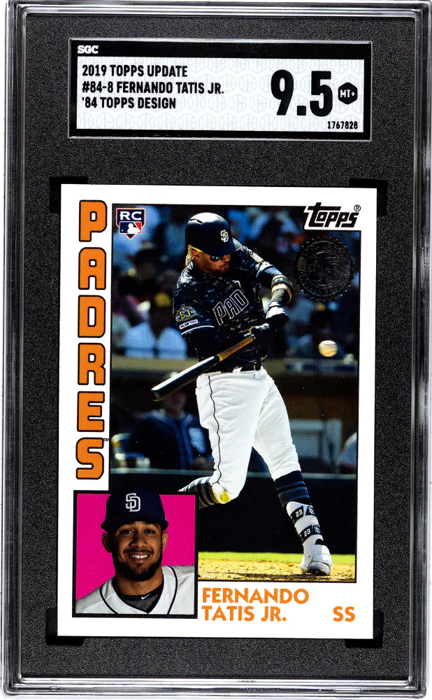 FERNANDO TATIS JR. #84-8 2019 TOPPS UPDATE 84 TOPPS DESIGN SGC 9.5 MT+