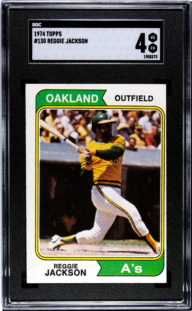 REGGIE JACKSON #130 1974 TOPPS - SGC 4 VG, EX