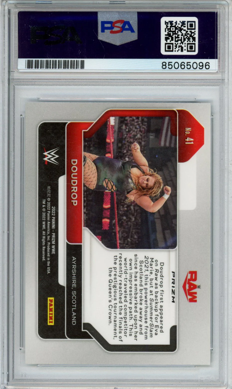 2022 PRIZM DOUDROP #41 PSA DNA AUTO - Image 2