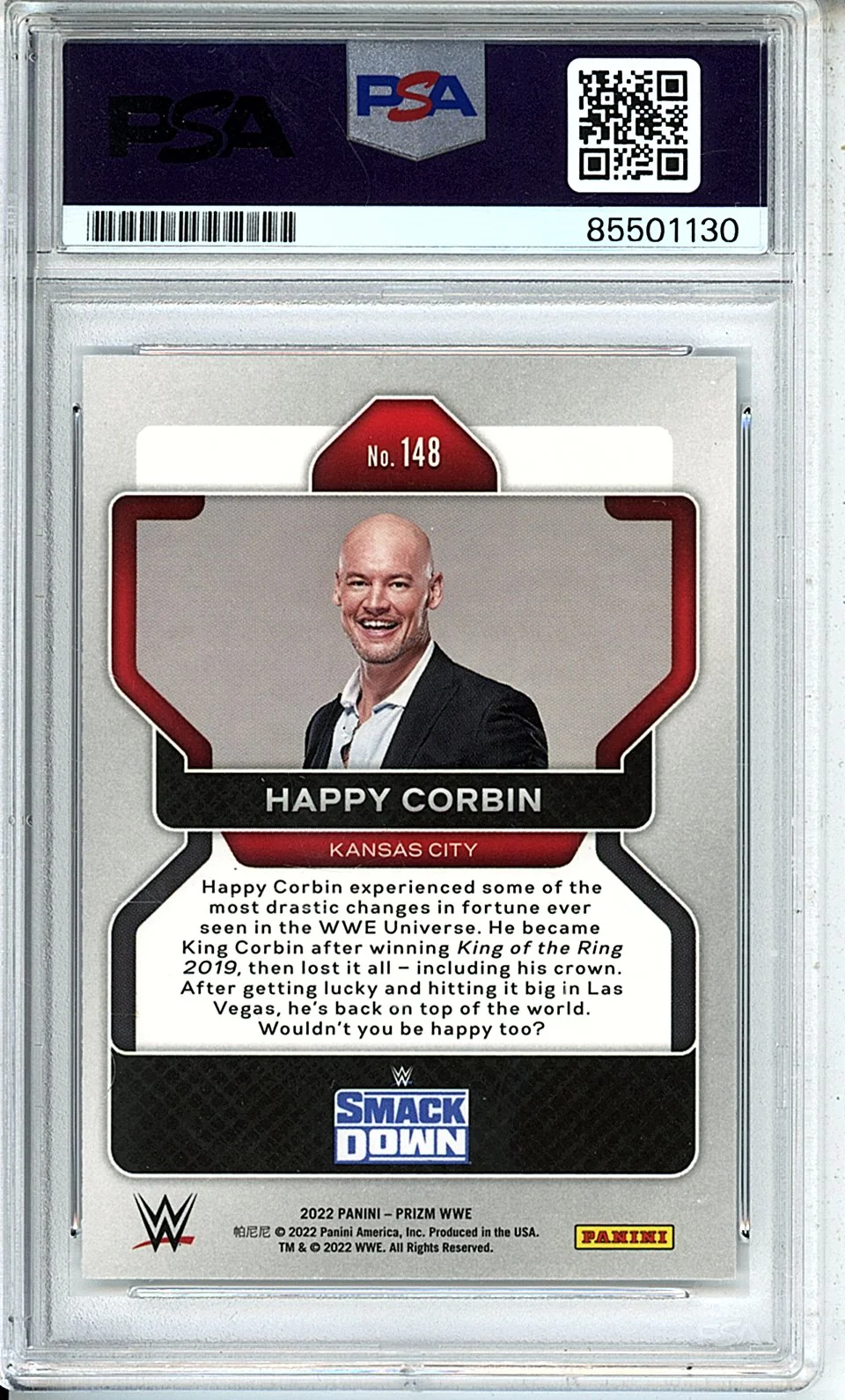 2022 PRIZM  HAPPY CORBIN #148 PSA DNA AUTO - Image 2