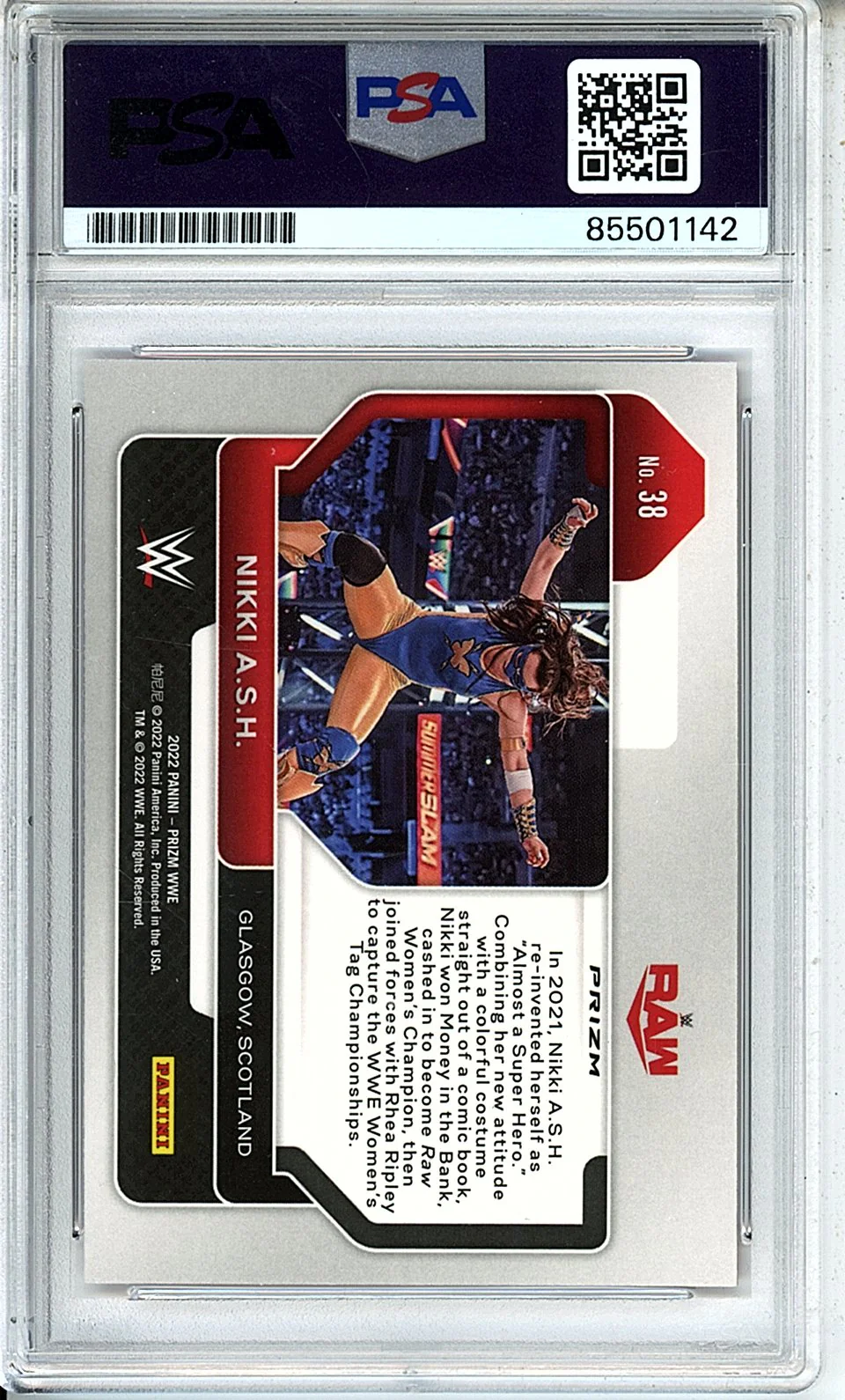 2022 PRIZM NIKKI A.S.H #38 RED WAVE PSA DNA AUTO - Image 2