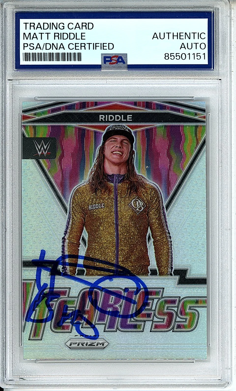 2022 PRIZM RIDDLE #4 FEARLESS PSA DNA AUTO