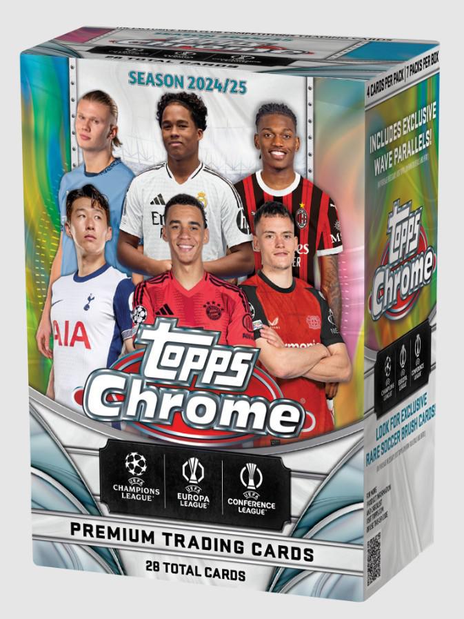 2024-25 Topps Chrome UEFA Club Competitions Soccer Blaster Box
