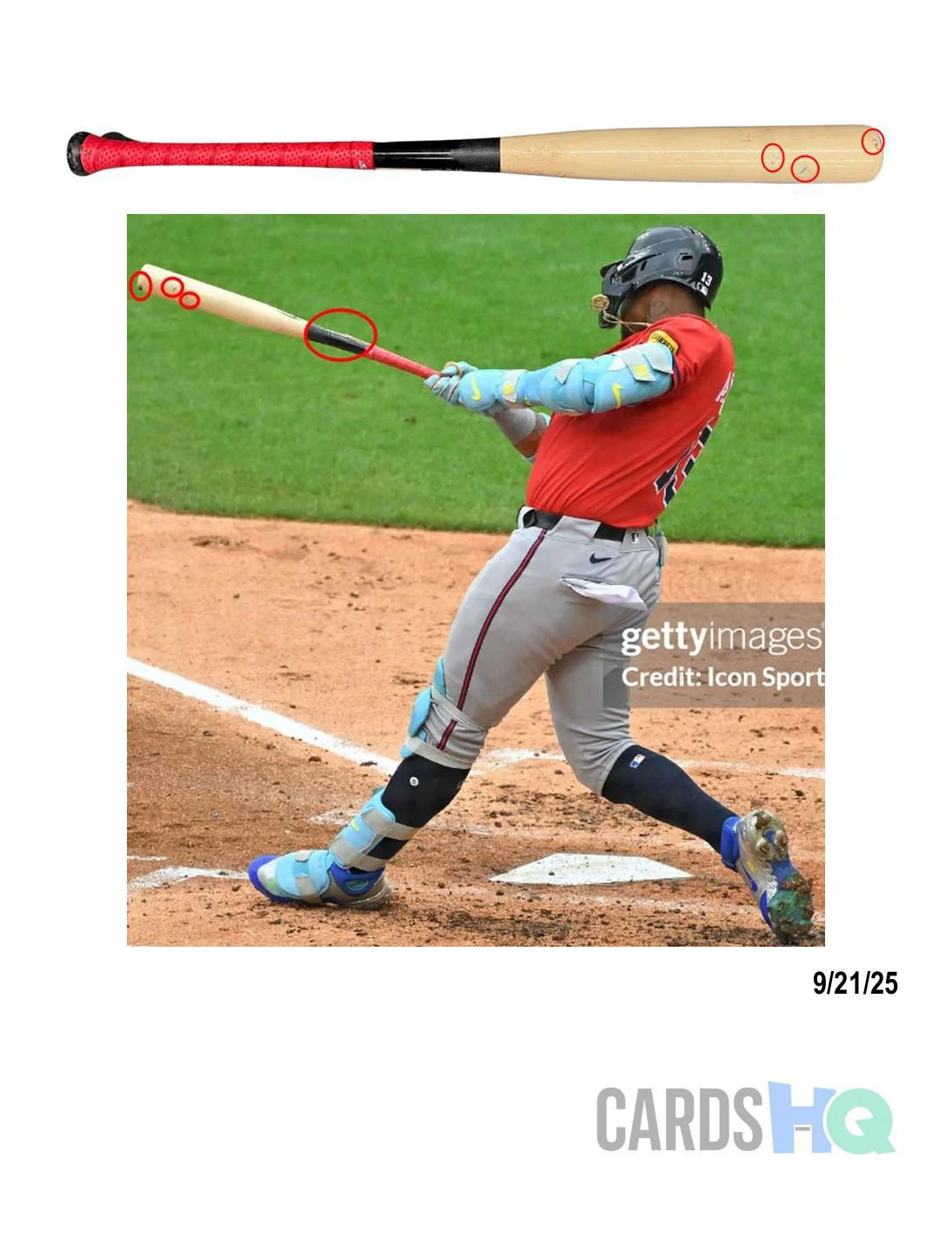 2025 Ronald Acuña Jr. Game Used Bat (PX473545 - 9/20/25, 9/21/25) - Image 4