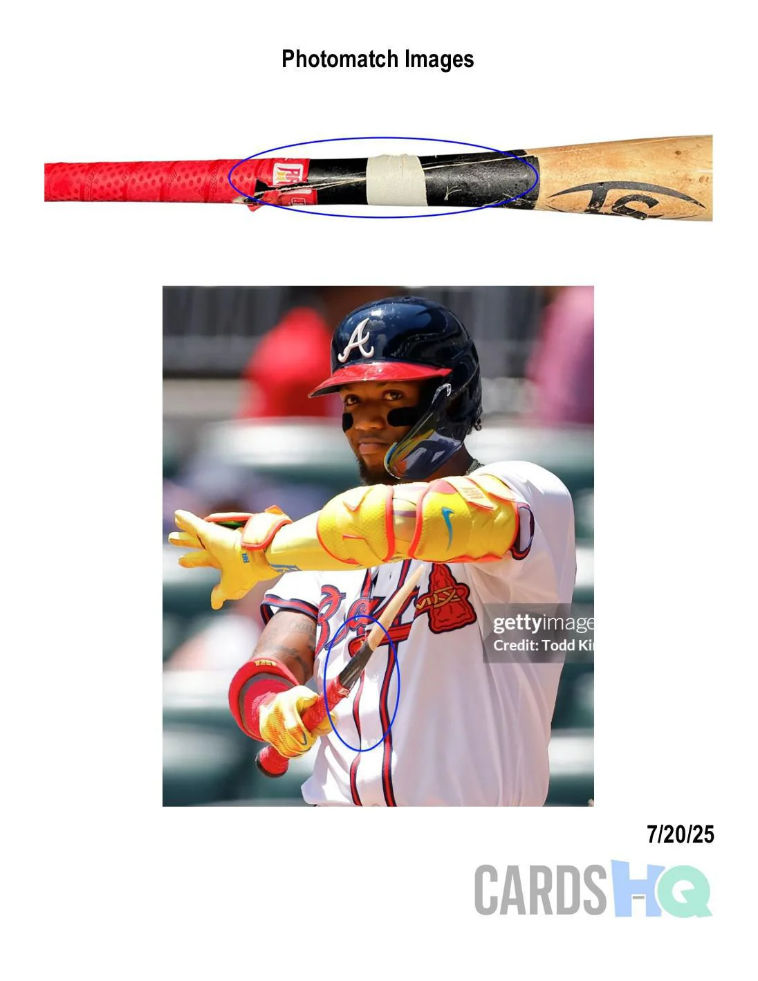 2025 Ronald Acuña Jr. Game Used Bat (PX639111 - 7/20/25) - Image 4