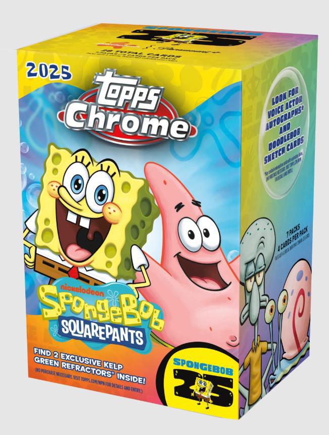 2025 Topps Chrome SpongeBob 25th Anniversary Blaster Box