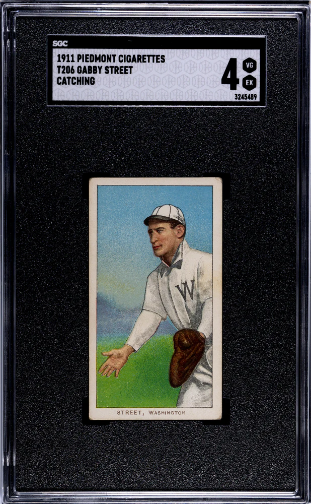 STREET, GABBY # 1911 PIEDMONT CIGARETTES (T206) CATCHING SGC 4 VG, EX