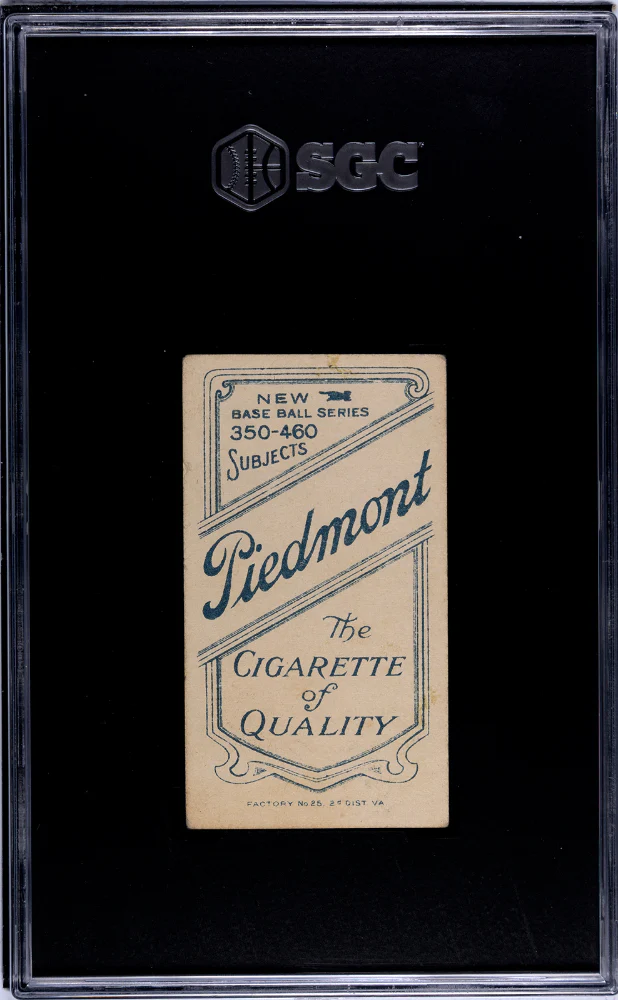 STREET, GABBY # 1911 PIEDMONT CIGARETTES (T206) CATCHING SGC 4 VG, EX - Image 2