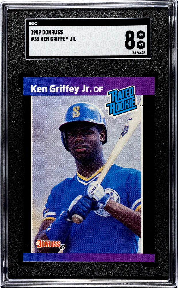 KEN GRIFFEY JR. #33 1989 DONRUSS - SGC 8 NM, MT