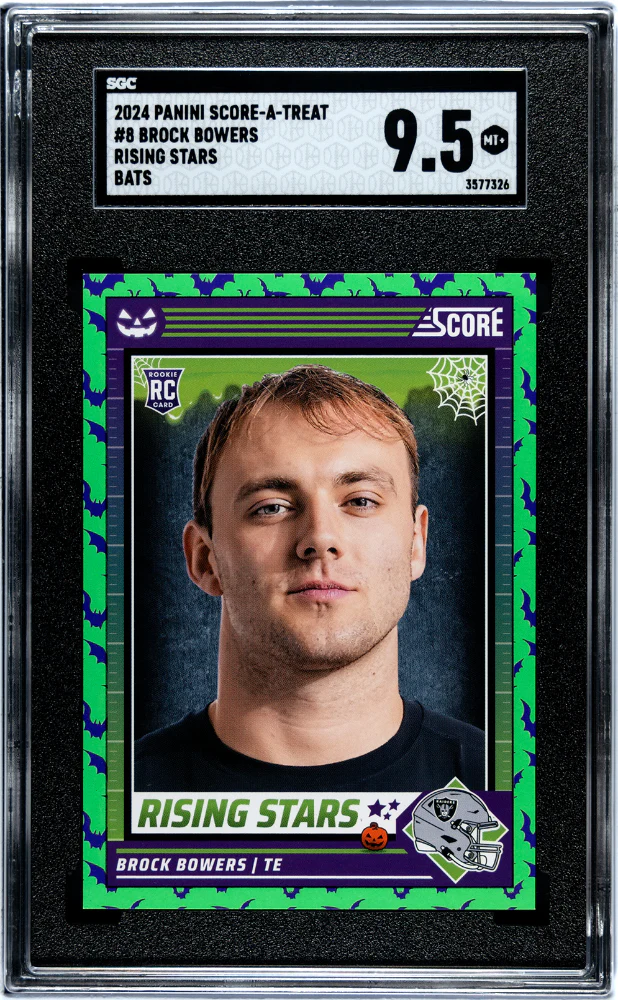 BROCK BOWERS #8 2024 PANINI SCORE-A-TREAT RISING STARS BATS SGC 9.5 MT+
