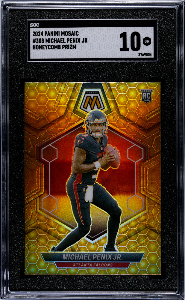MICHAEL PENIX JR. #308 2024 PANINI MOSAIC HONEYCOMB PRIZM SGC 10 GEM