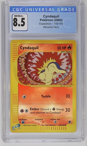 CYNDAQUIL EXPEDITION REVERSE HOLO #105/165 2002 ENGLISH CGC 8.5