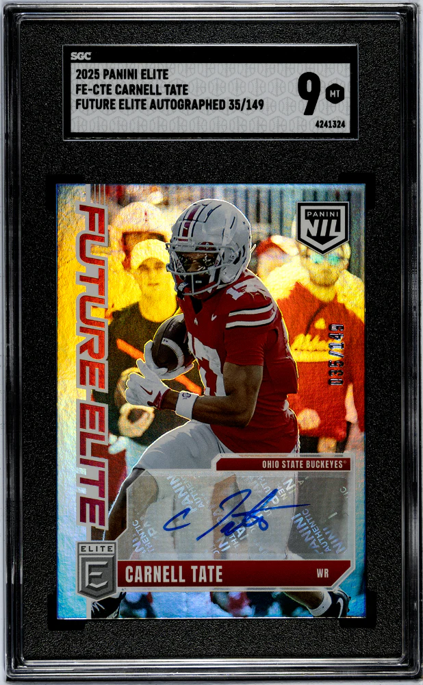 CARNELL TATE #FE-CTE 2025 PANINI ELITE FUTURE ELITE AUTO. /149 SGC 9 MT