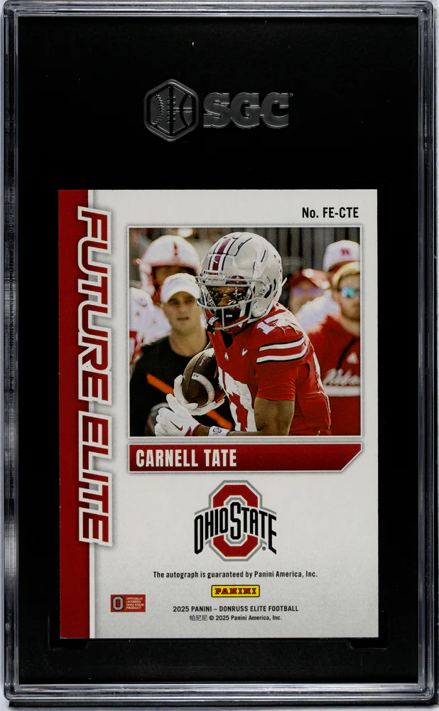 CARNELL TATE #FE-CTE 2025 PANINI ELITE FUTURE ELITE AUTO. /149 SGC 9 MT - Image 2