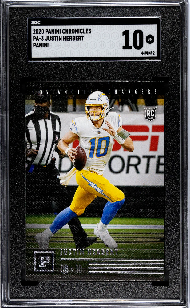 JUSTIN HERBERT #PA-3 2020 PANINI CHRONICLES PANINI SGC 10 GEM