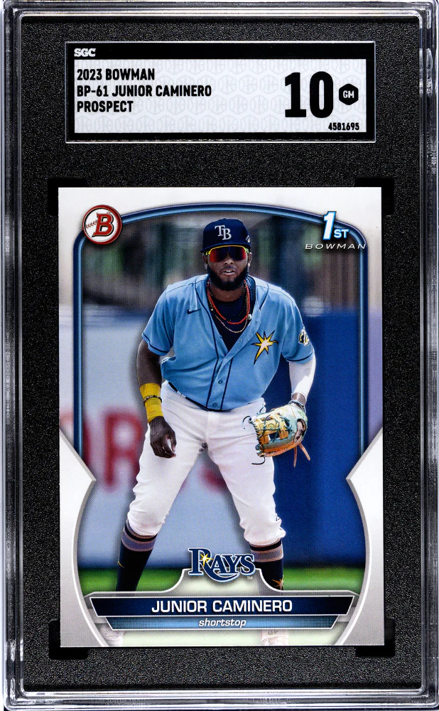 JUNIOR CAMINERO #BP-61 2023 BOWMAN PROSPECT SGC 10 GEM