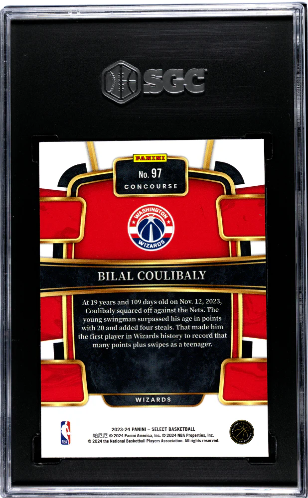 BILAL COULIBALY #97 2023-24 PANINI SELECT BLUE SGC 9.5 MT+ - Image 2