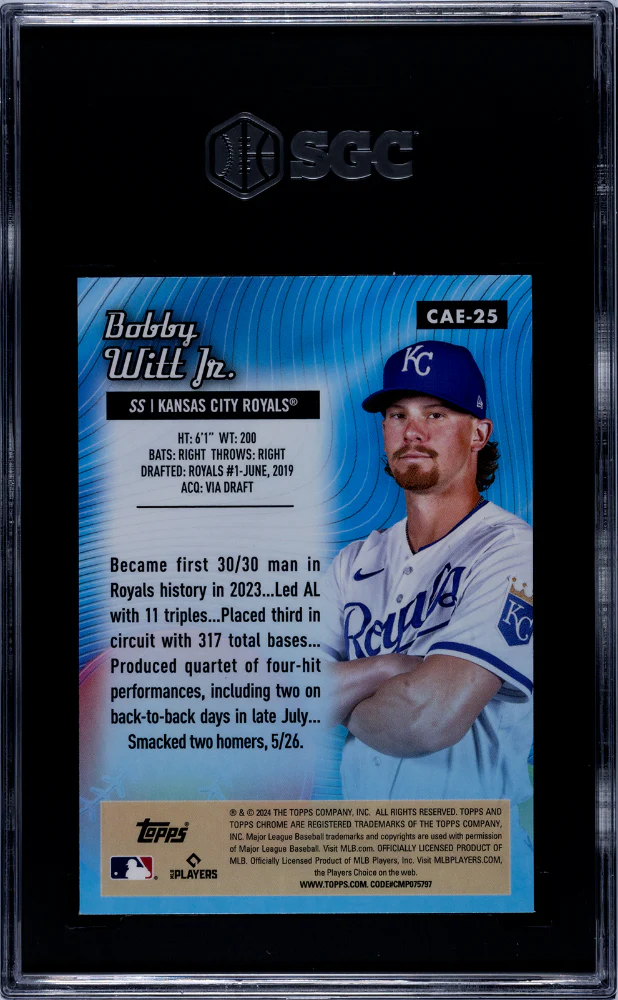 BOBBY WITT JR. #CAE-25 2024 TOPPS CHROME ALL ETCH SGC 10 GEM - Image 2