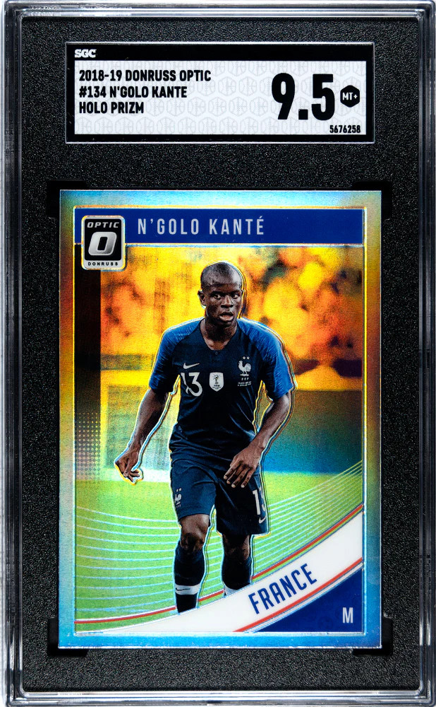 N'GOLO KANTE #134 2018-19 DONRUSS OPTIC HOLO PRIZM SGC 9.5 MT+