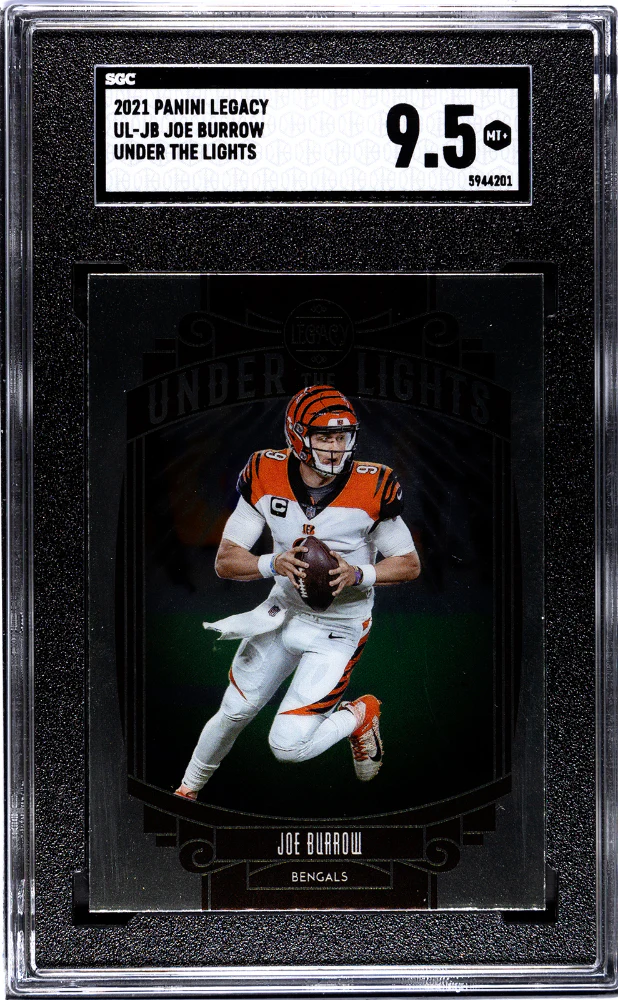 JOE BURROW #UL-JB 2021 PANINI LEGACY UNDER THE LIGHTS SGC 9.5 MT+