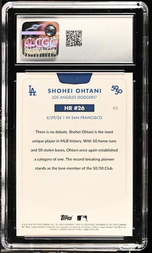 2024 SHOHEI OHTANI 50/50 42 CGC 8.5 - Image 2