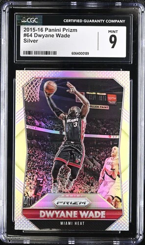 2015-16 DWYANE WADE #SILVER PRIZM 64 CGC 9