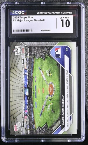 2025 MAJOR LEAGUE BASEBALL NOW 1 CGC GEM MINT 10