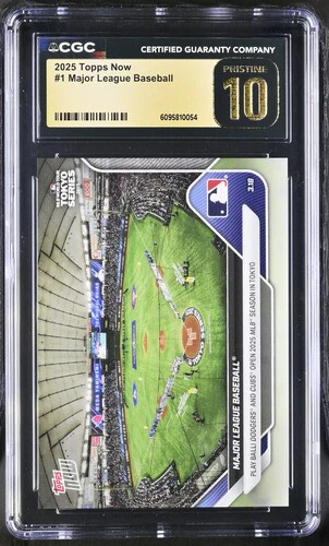 2025 MAJOR LEAGUE BASEBALL NOW 1 CGC PRISTINE 10
